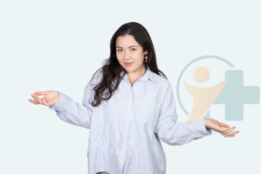 Femeie care ezită în timp ce ia în considerare tratamentul pentru întârzierea menstruației pentru a-și amâna în siguranță perioada.