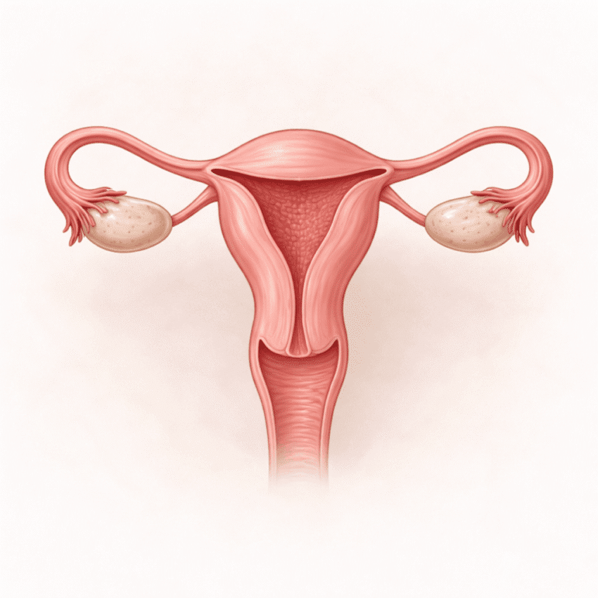 Endometriosis occurs when tissue similar to the uterine lining grows outside the uterus.