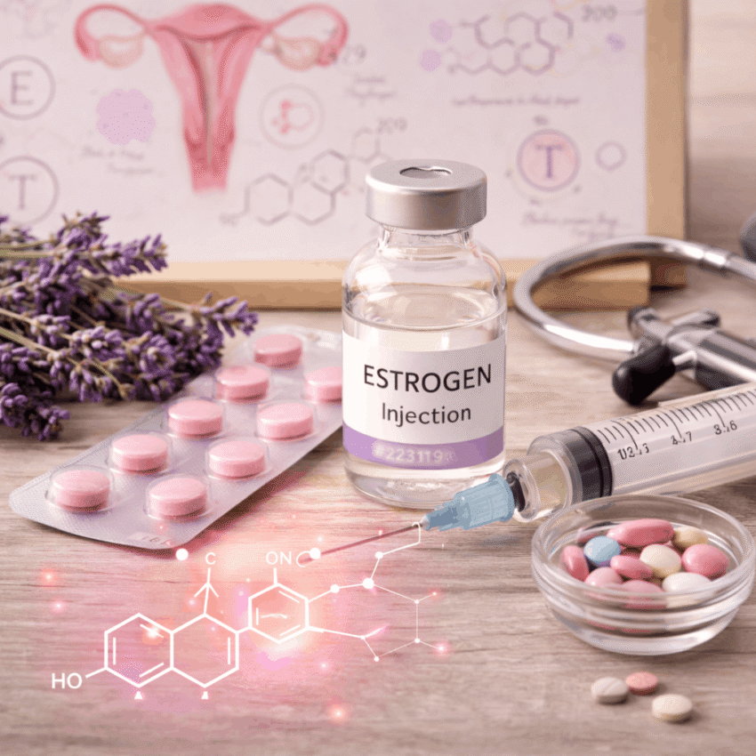 What is the main goal of estrogen therapy for trans women?