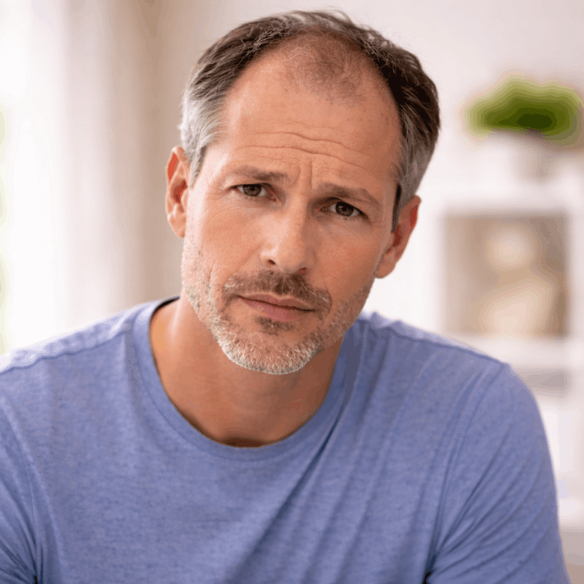 What is the most common cause of hair loss in men?