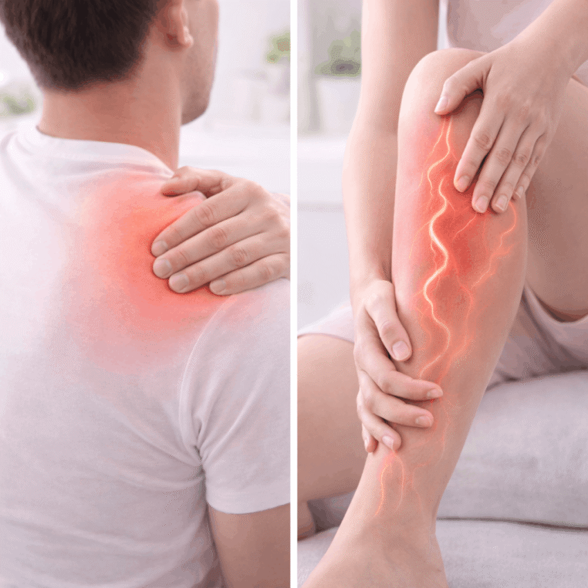 Which description best matches nerve pain rather than muscle pain?