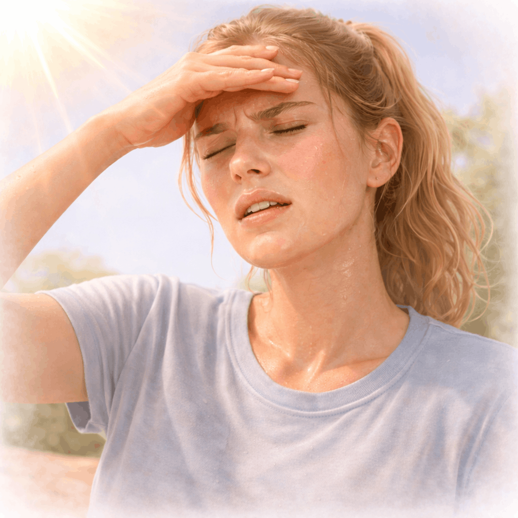 Sonnenexposition kann bei manchen Menschen mit dem Herpes-simplex-Virus Lippenherpes auslösen.