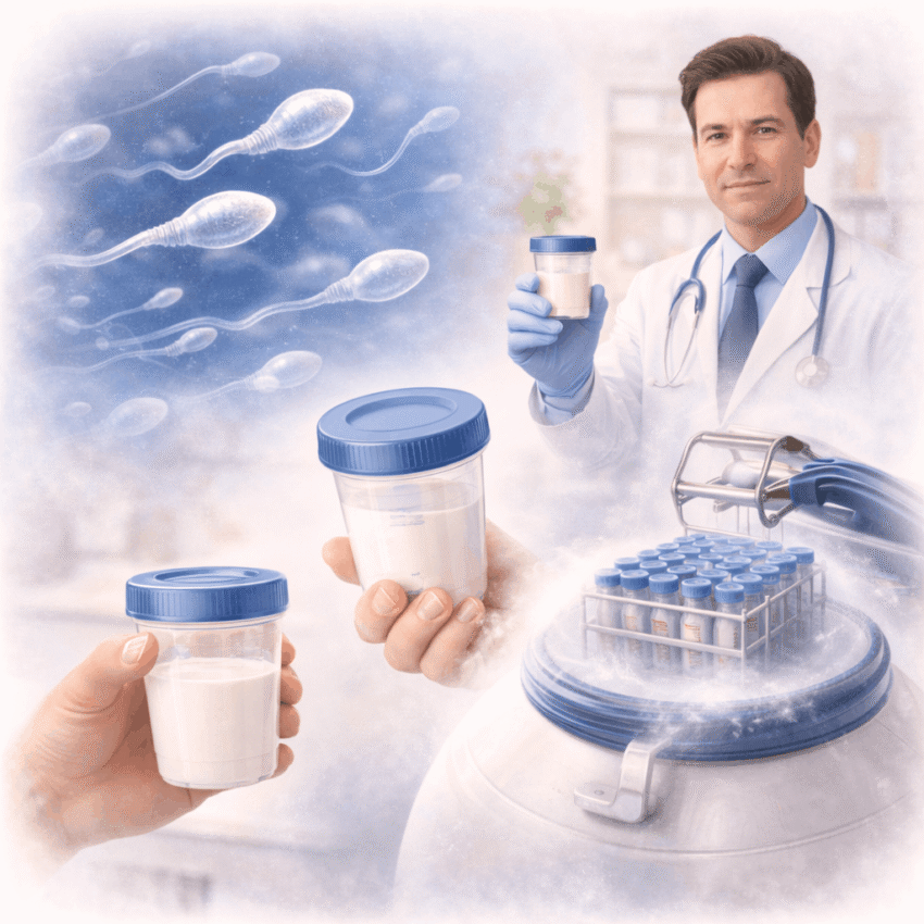 Which fertility preservation option is commonly used by transgender women before starting estrogen therapy?