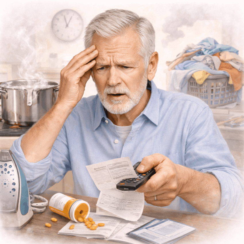 Difficulty managing everyday tasks, such as paying bills or following a recipe, can be an early sign of dementia.