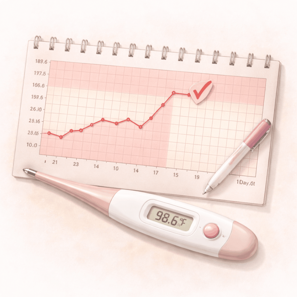 Ein Anstieg der Basaltemperatur tritt normalerweise vor dem Eisprung auf.
