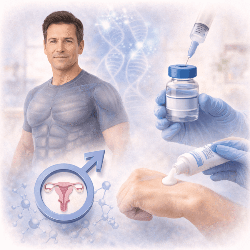 How does testosterone therapy most commonly affect fertility in transgender men?