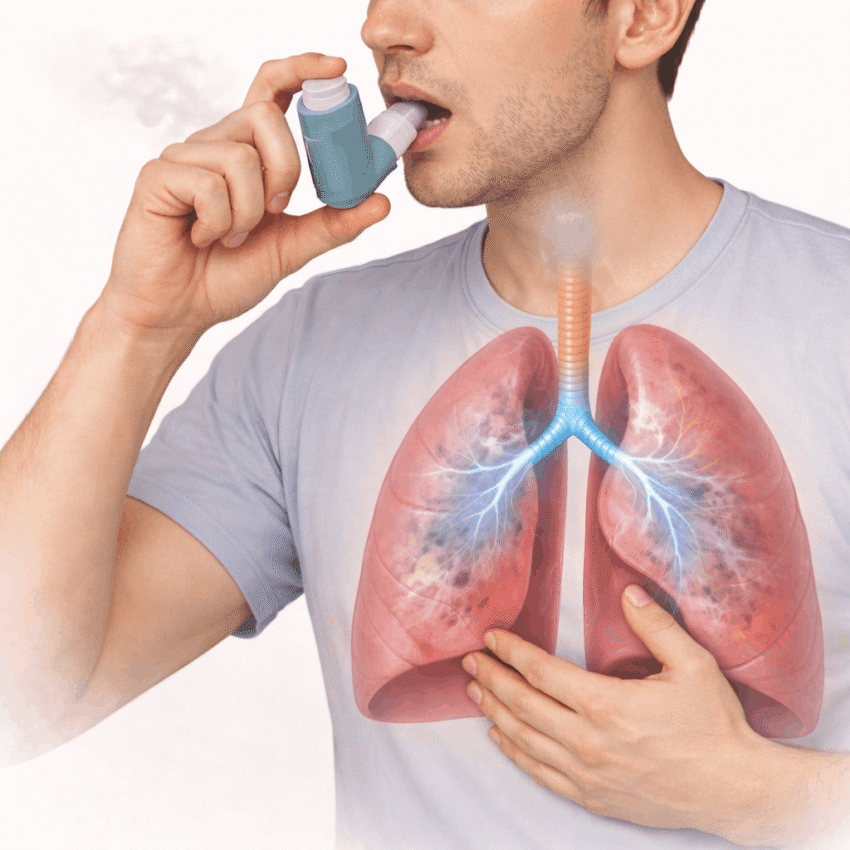 What is the main purpose of bronchodilator inhalers in COPD treatment?