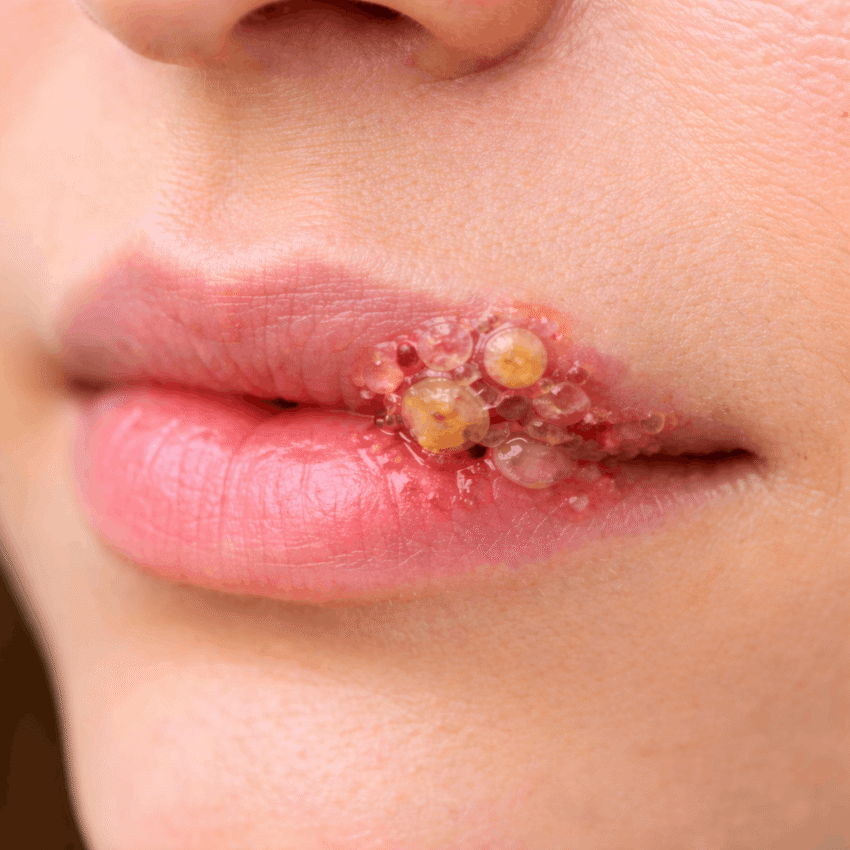 What is the main difference between oral and genital herpes?