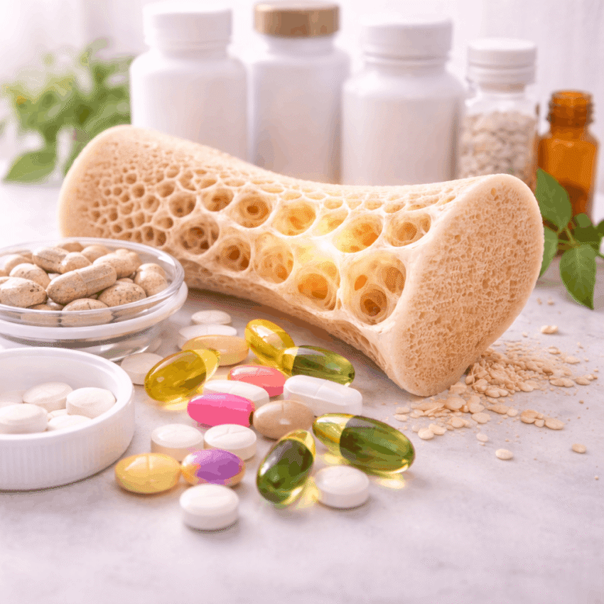 How do bisphosphonates help manage osteoporosis?