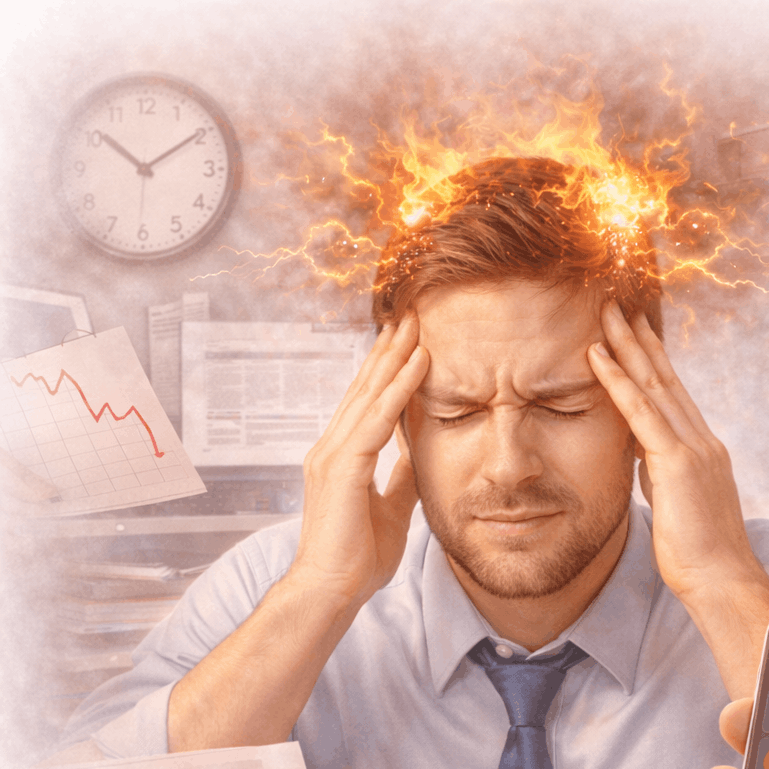 Stressbedingter Haarausfall tritt normalerweise direkt nach einem stressigen Ereignis auf.