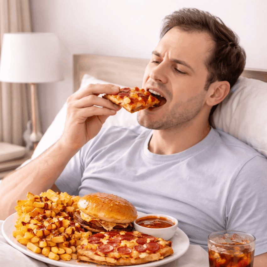 Lying down immediately after eating can worsen acid reflux symptoms.