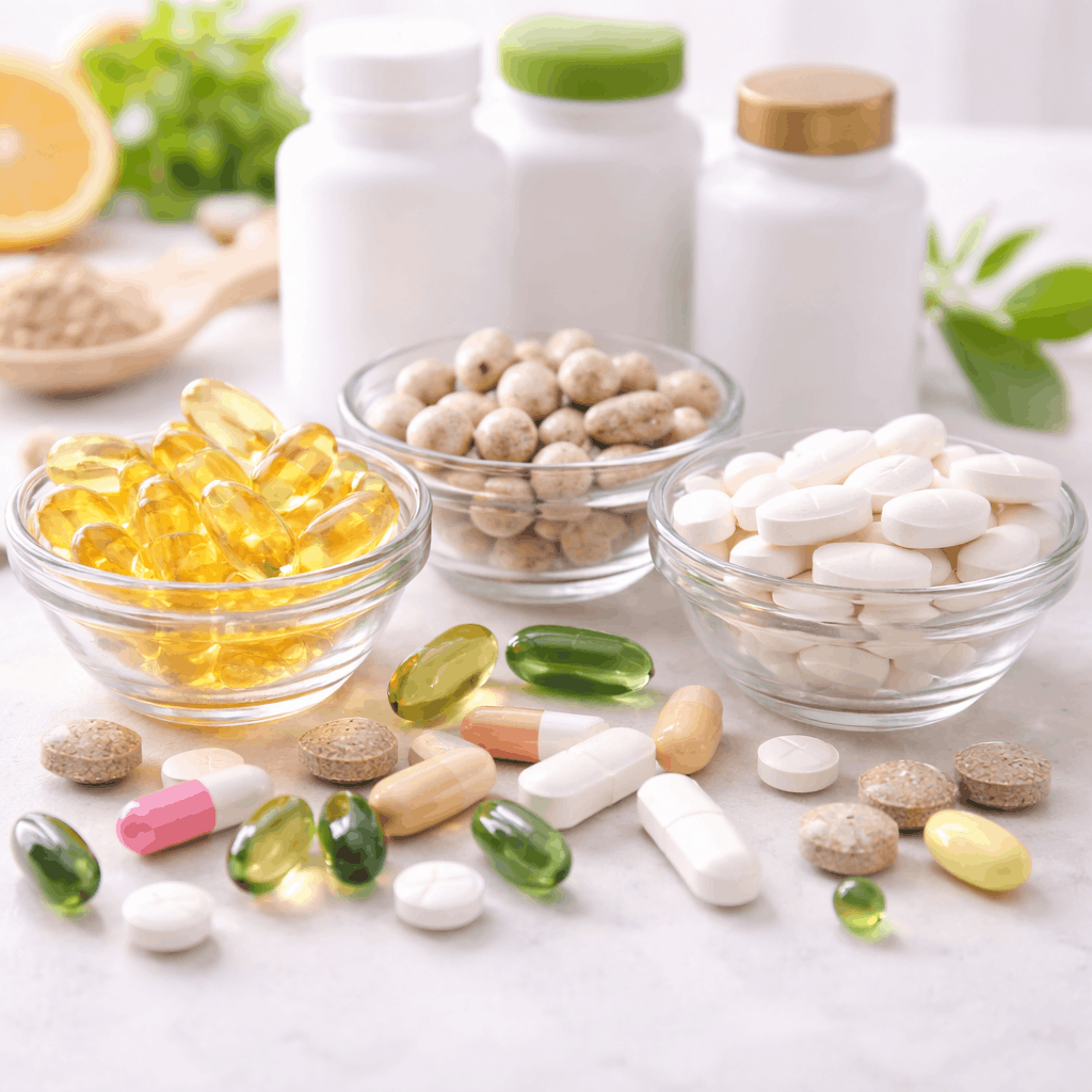 Supplementen zoals vitamine B12, omega-3 vetzuren en alfa-liponzuur kunnen de zenuwgezondheid ondersteunen.