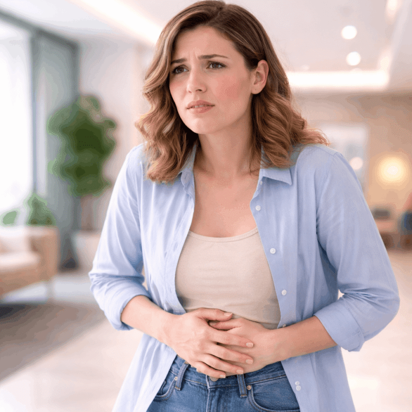 Which temporary effect may occur while delaying menstruation?