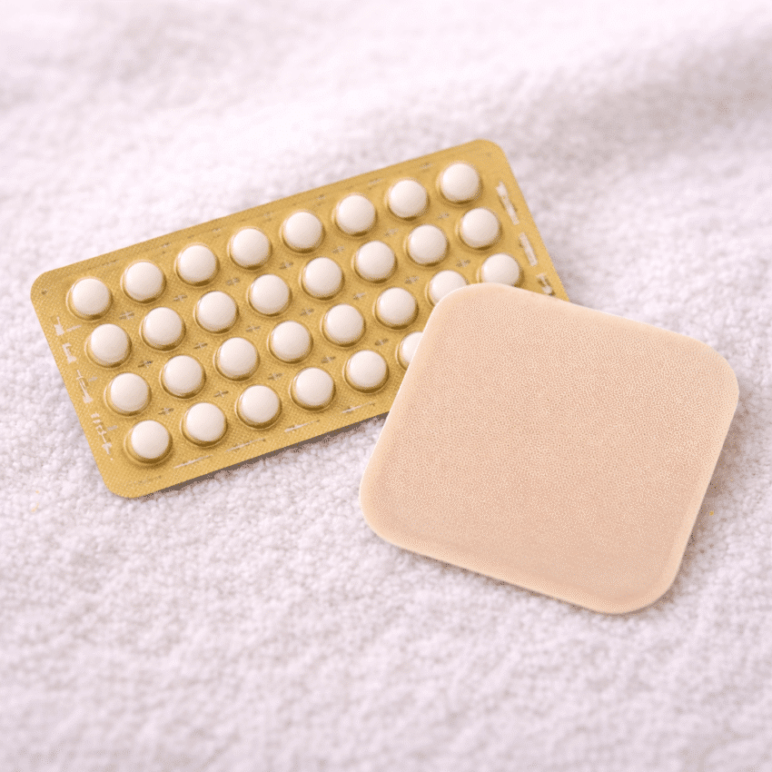How does the mini pill differ from the birth control patch?
