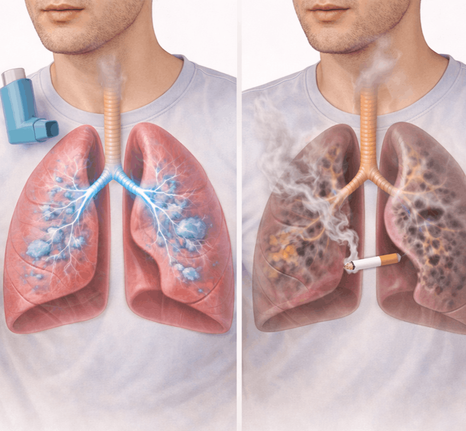 COPD und Asthma sind dieselbe Erkrankung mit denselben Ursachen und dem gleichen Verlauf.