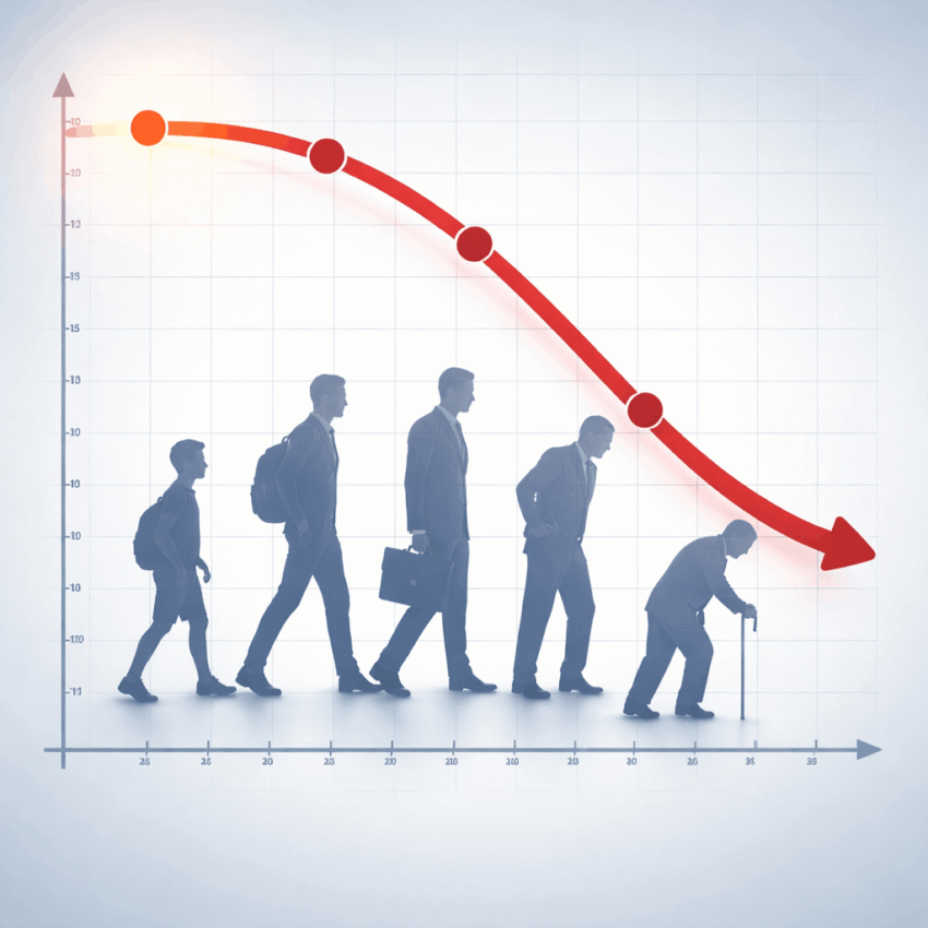 Testosterone levels naturally begin to decline gradually as men age.