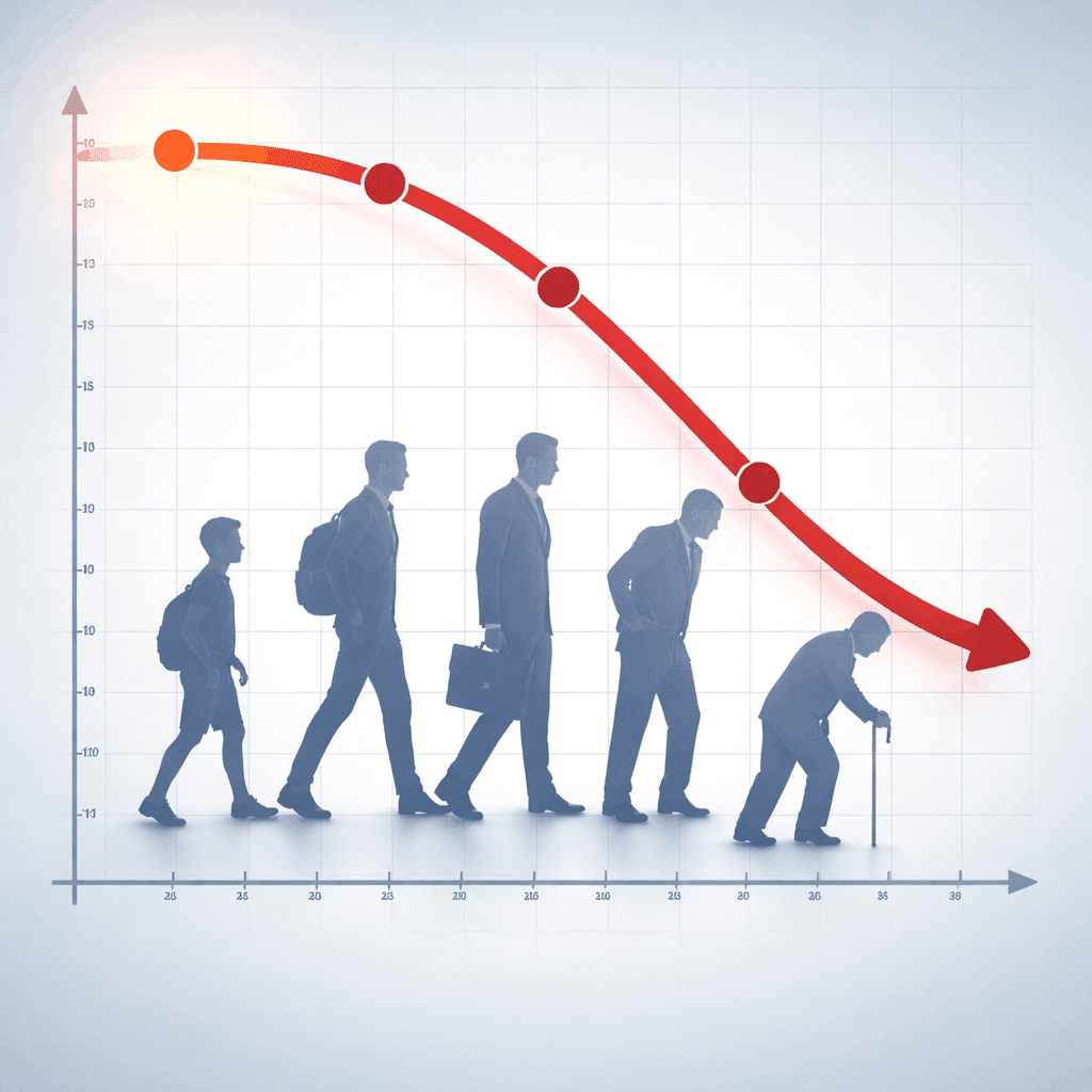 Testosteronniveaus beginnen van nature geleidelijk af te nemen naarmate mannen ouder worden.
