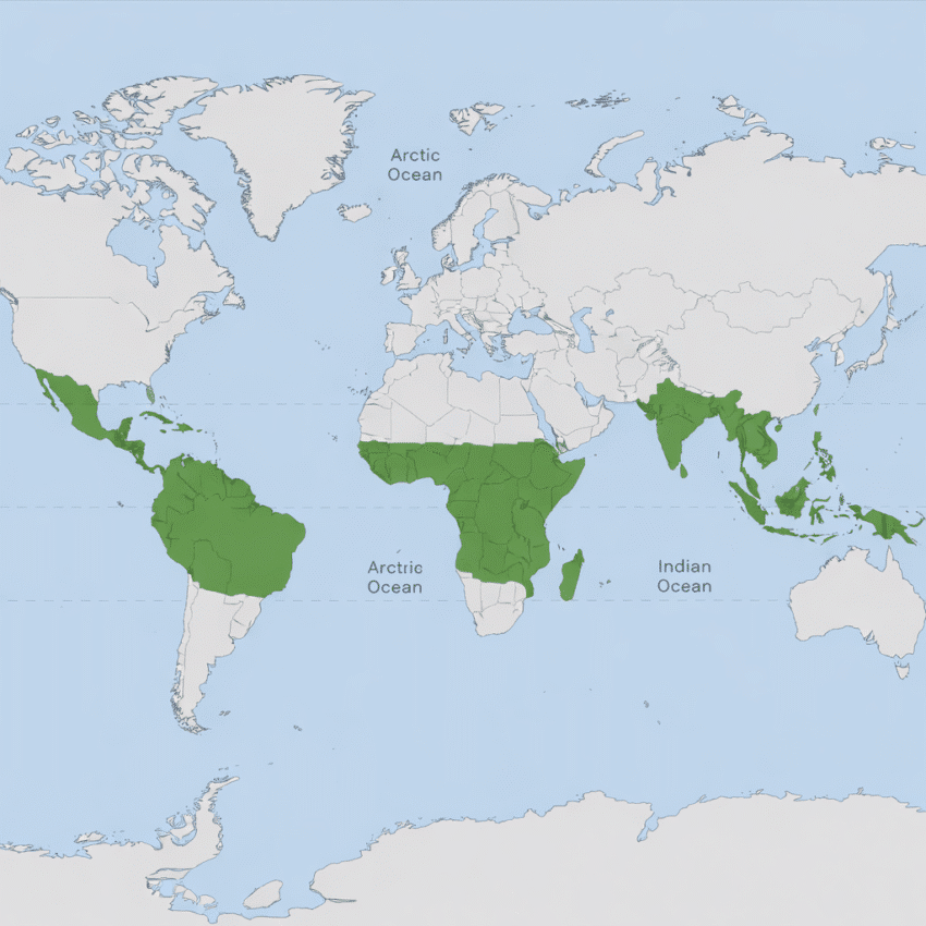 Intestinal worm infections are rare in developed countries and only occur in tropical regions.