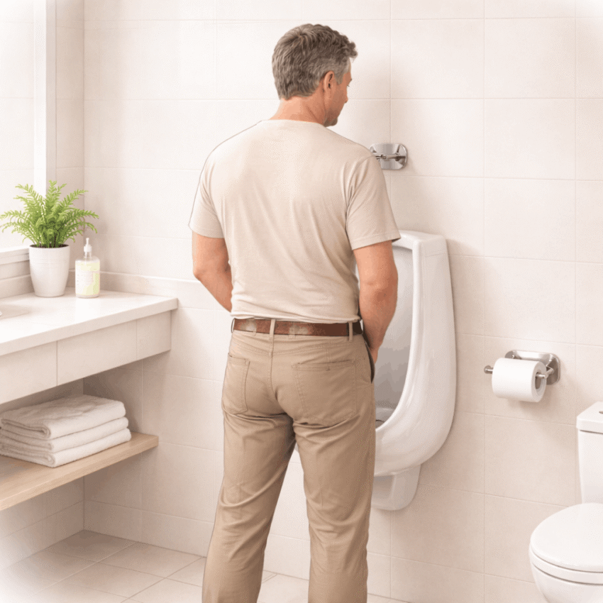 Which urinary symptom is commonly associated with benign prostatic hyperplasia (BPH)?