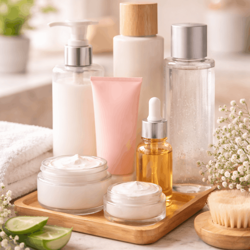 Skincare products containing alcohol or fragrance may worsen rosacea symptoms.