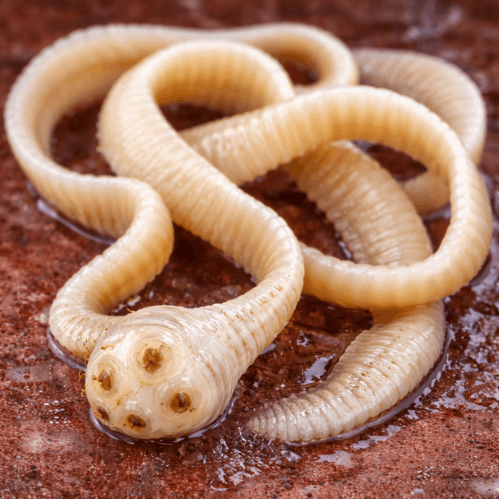 Lintworminfecties worden vaak in verband gebracht met het eten van onvoldoende gaar vlees.