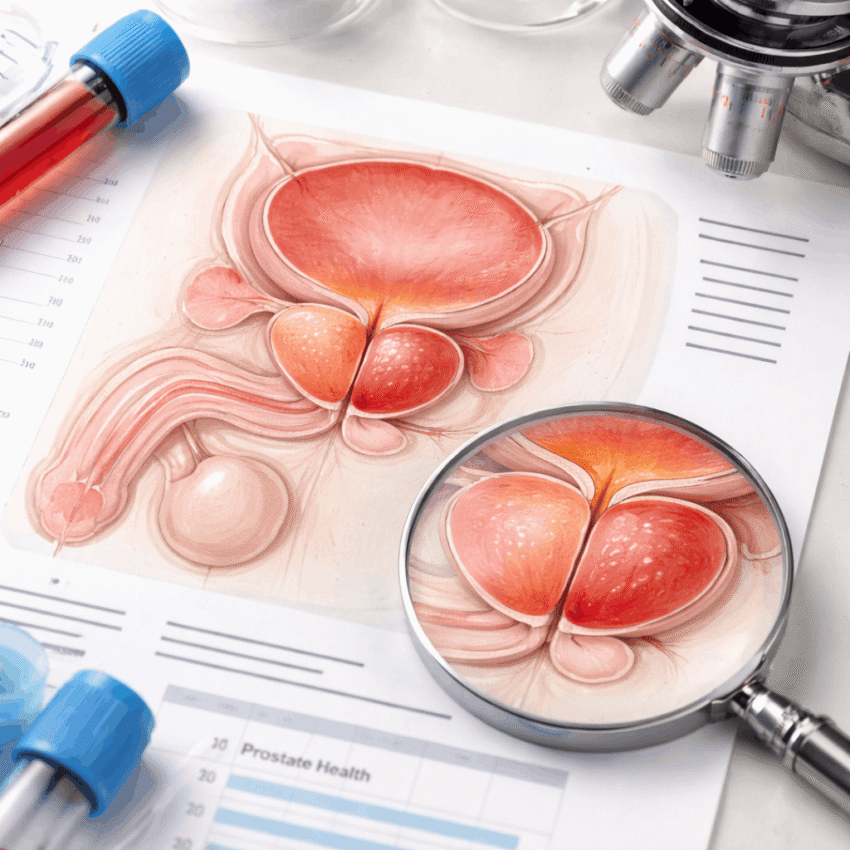 What does a PSA test measure?