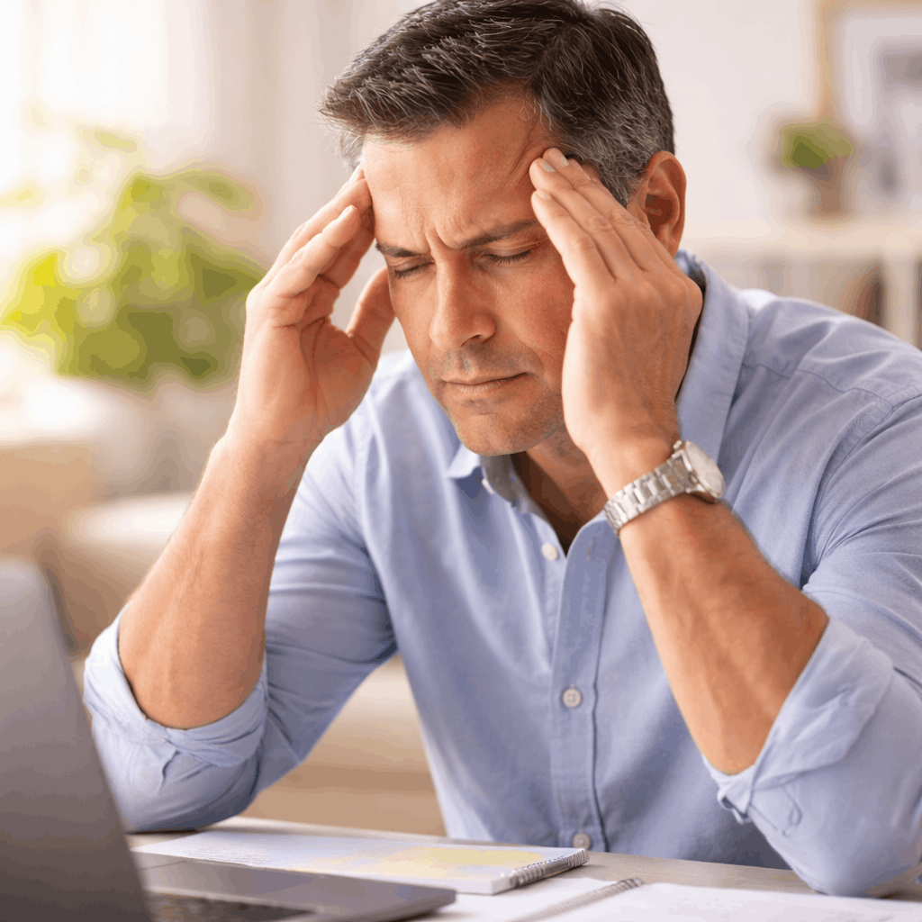 Chronische stress kan urin symptomen verergeren en een negatieve invloed hebben op de prostaatgezondheid.