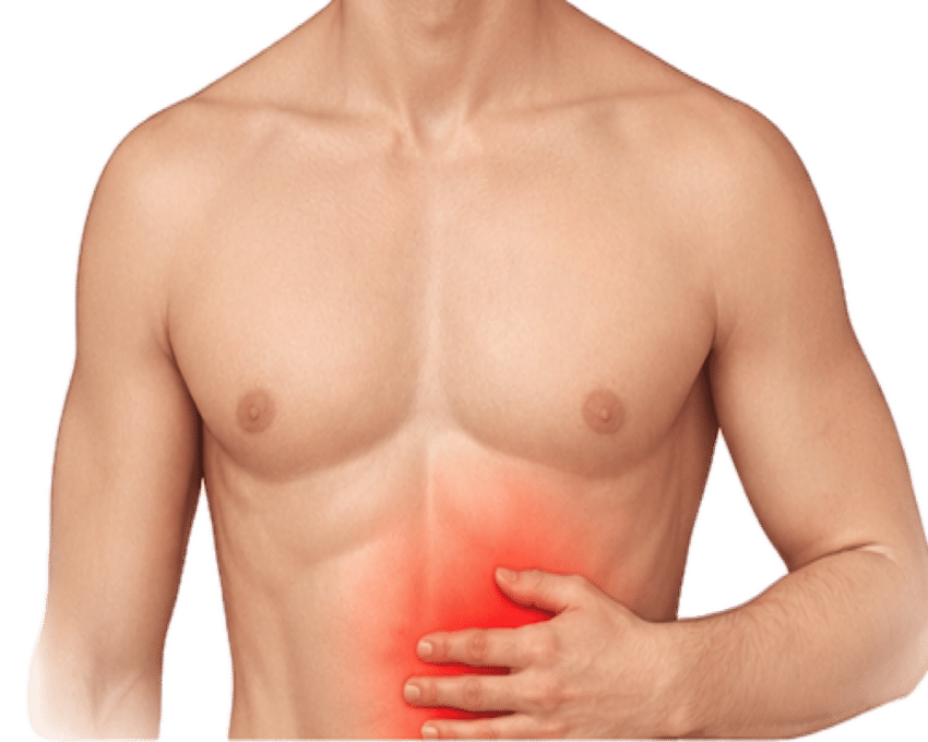 Pain in the lower right side of abdomen