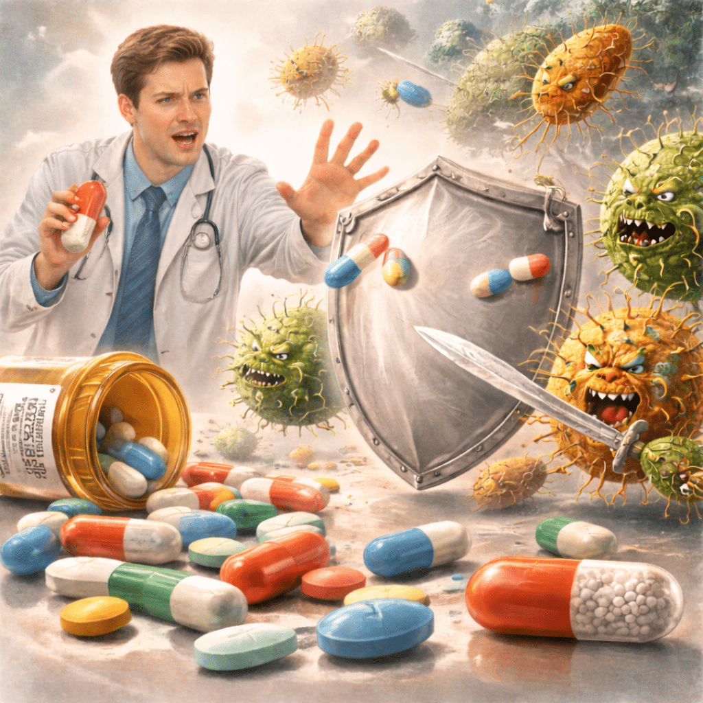 Het vroegtijdig stoppen met antibiotica kan het risico op antibioticumresistentie verhogen.