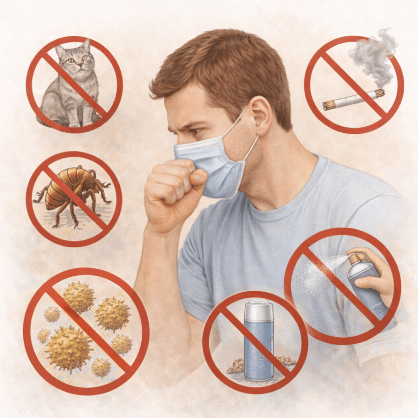 Trigger avoidance is an important part of asthma control, even when symptoms are mild.