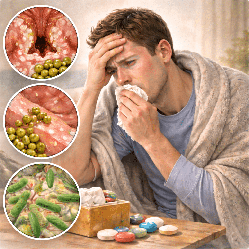 Welke van de volgende is een voorbeeld van een veelvoorkomende bacteriële infectie?