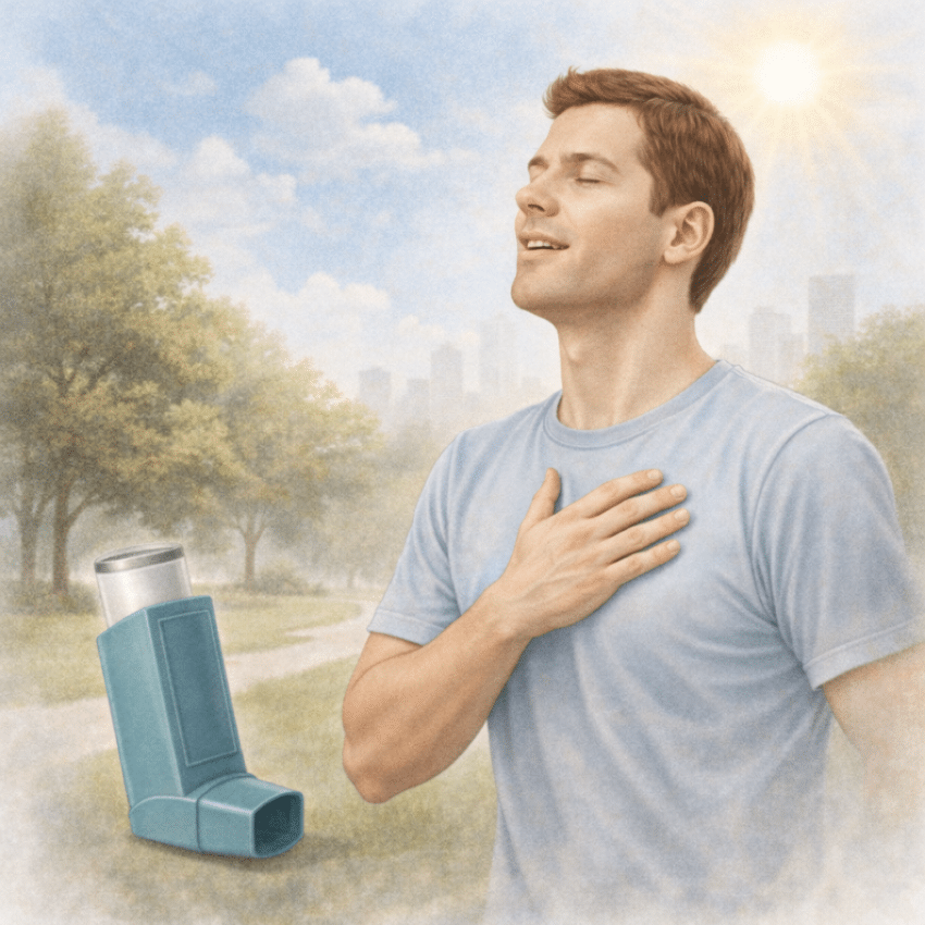 Which habit best supports long-term asthma control?