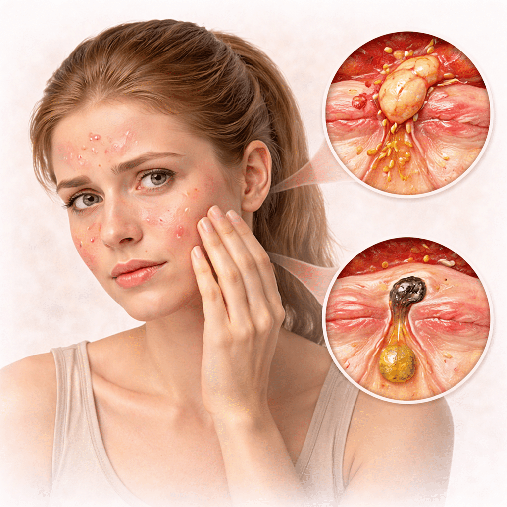 Acne kan zowel volwassenen als tieners beïnvloeden.