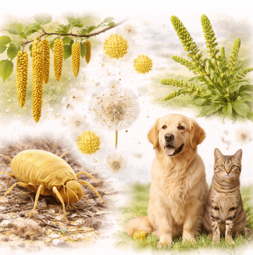 Which allergen most commonly causes seasonal allergies in spring and summer?