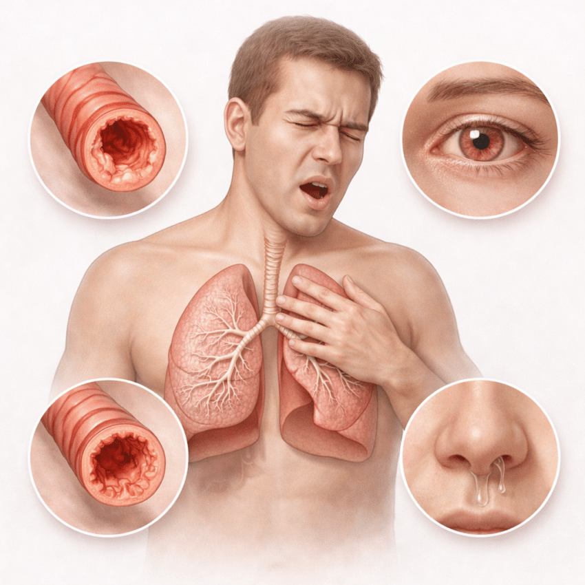 Which symptom is most commonly associated with asthma?