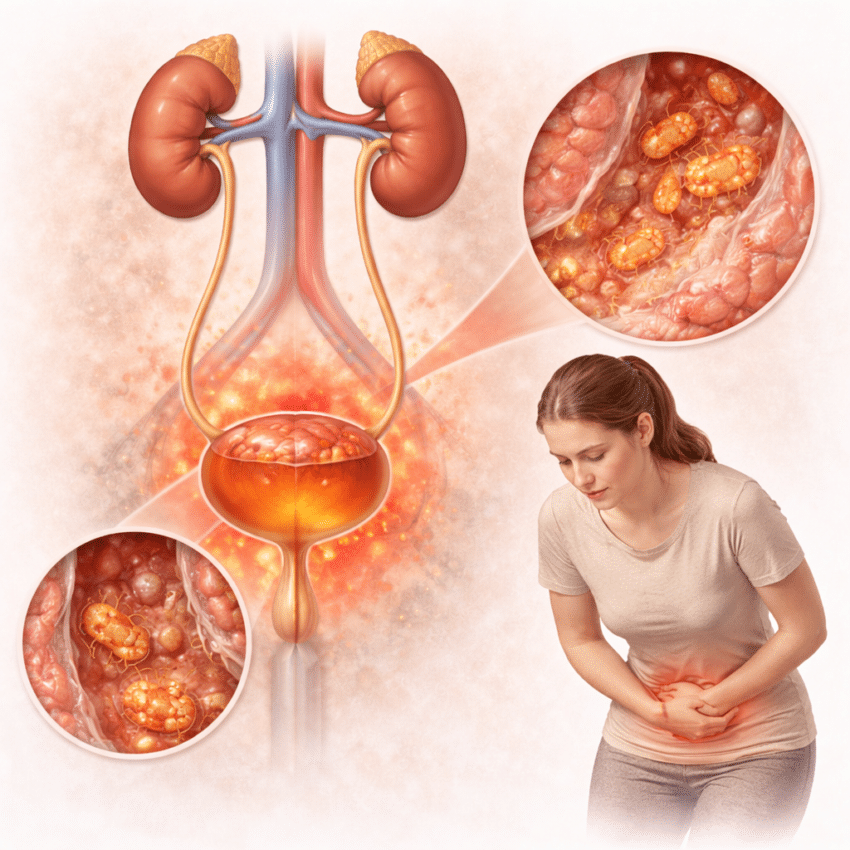 UTIs can sometimes spread from the bladder to the kidneys if left untreated.