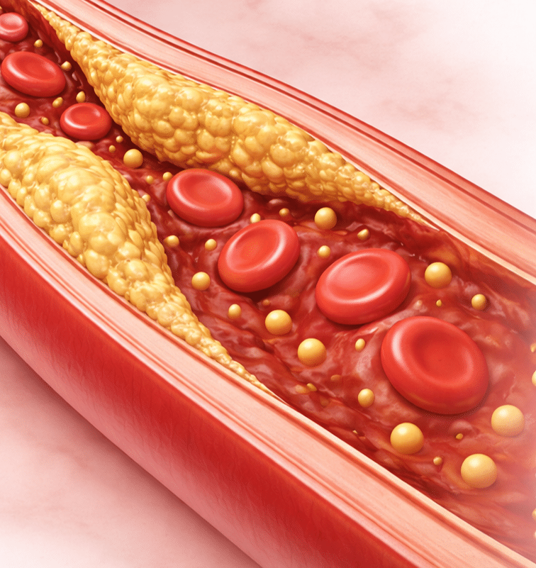 Was passiert, wenn sich zu viel LDL-Cholesterin in den Arterien ansammelt?