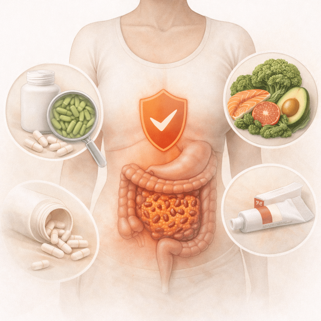 Welche Aussage zur Verhinderung eines wiederkehrenden Candida-Wachstums ist am genauesten?