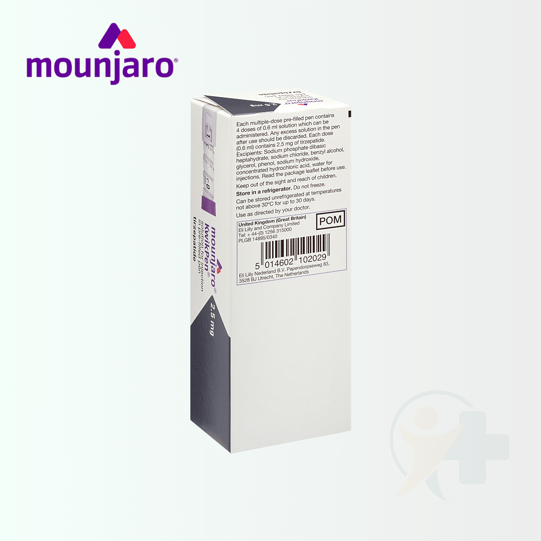 Mounjaro PrikPen 2.5 mg Box Back - Transtoyou